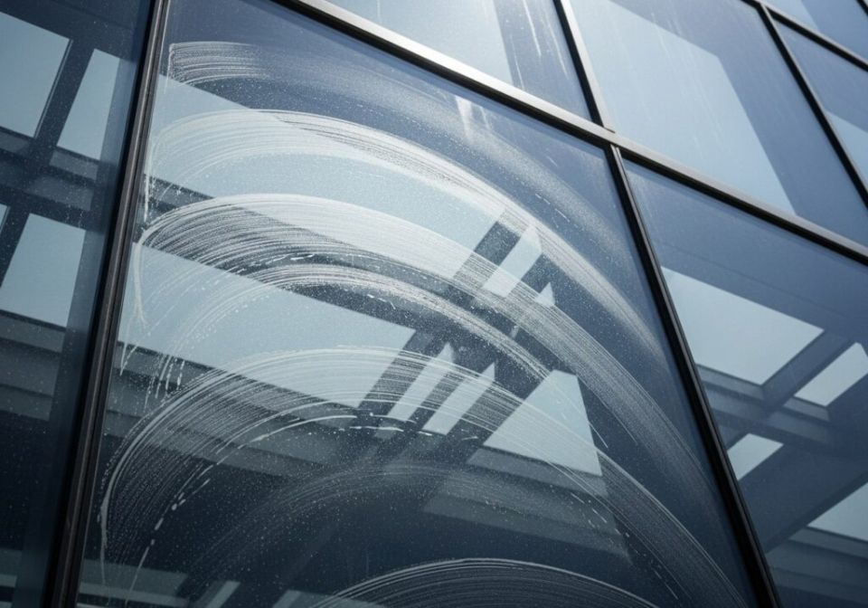 Проблема разводов на стеклянных фасадах: причины и решения