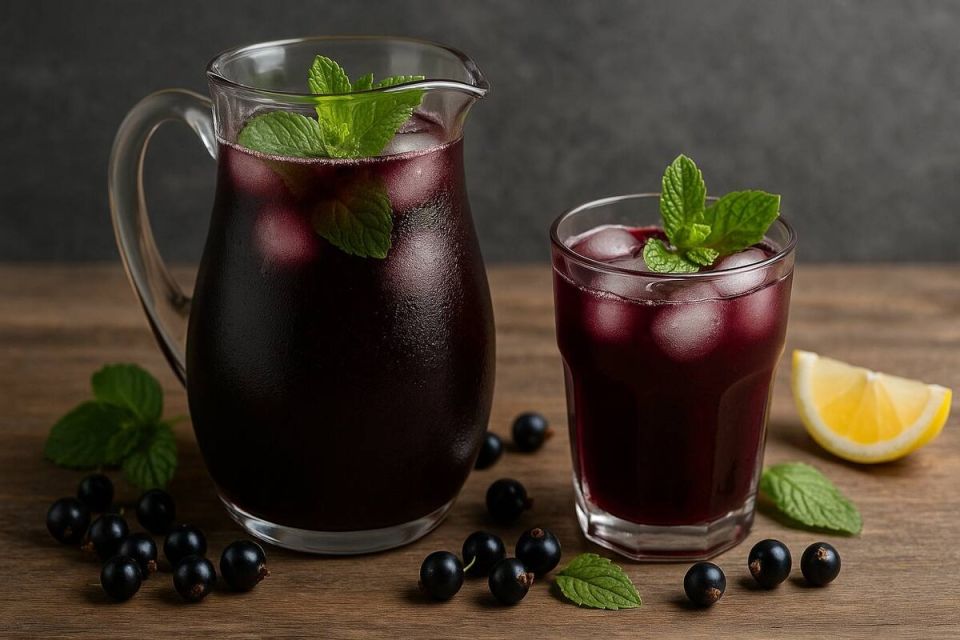Цветной лимонад без сахара: как приготовить освежающий напиток из черной смородины