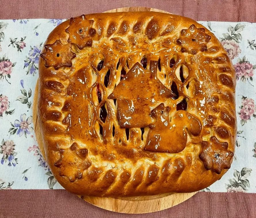 Пирог с ягодами из постного теста