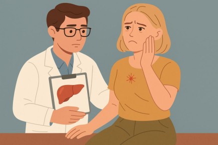 Как визуальные признаки могут указывать на проблемы с печенью?