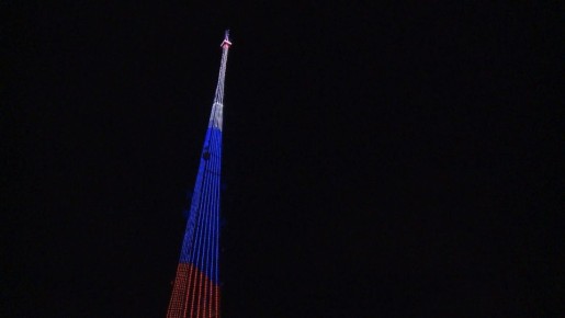 На Смоленской телебашне сегодня вновь засияет иллюминация