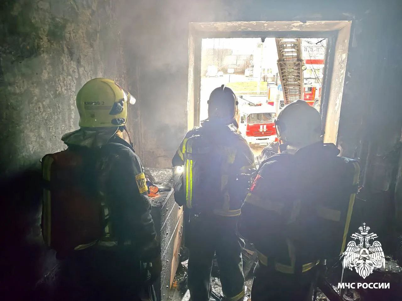 В Смоленске спасли двух человек из пожара на улице Шевченко В Смоленске спасли двух человек из пожара на улице Шевченко