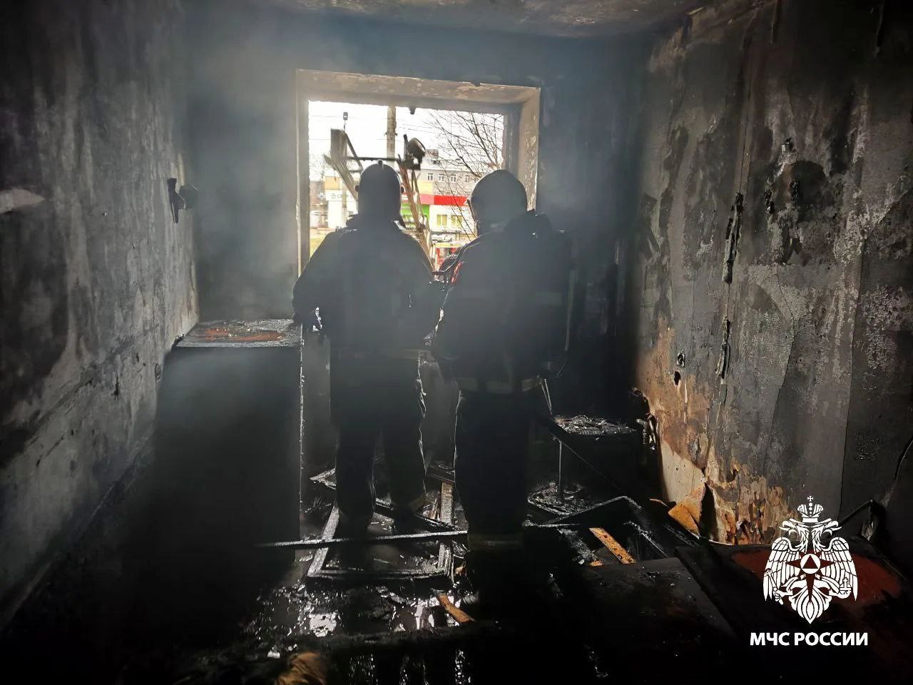 В Смоленске спасли двух человек из пожара на улице Шевченко В Смоленске спасли двух человек из пожара на улице Шевченко