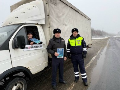 В Рославльском районе Смоленской области прошла профилактическая акция «Зимняя дорога полна опасностей»