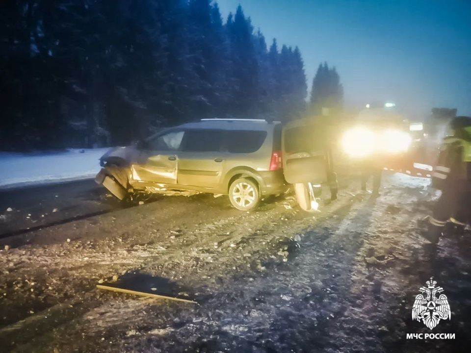 В Смоленской области в результате ДТП четыре человека оказались заблокированы в повреждённых машинах