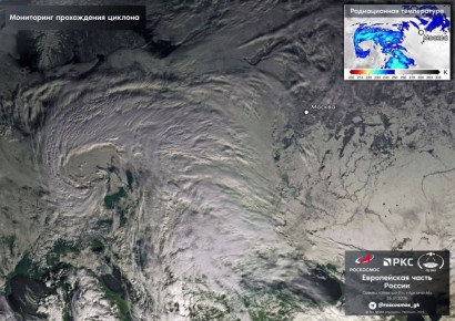 Так выглядит циклон, атаковавший центральную Россию, в том числе и Смоленскую область