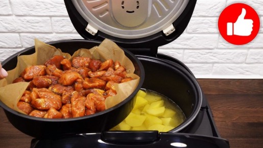 Вкусное мясо и картошка на пару – идеальный обед в мультиварке