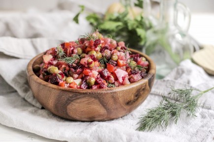 Яркий винегрет с зеленым яблоком: новый взгляд на классический салат