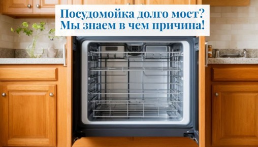 Почему посудомойка работает медленно: топ-3 причины и их решения