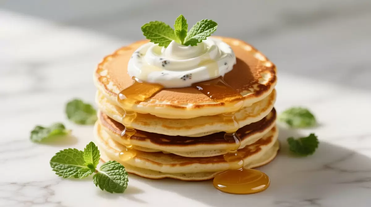 На завтрак: как сделать идеальные панкейки с йогуртовым кремом всего за 20 минут