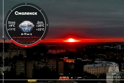 Грозовые облака вновь накроют Смоленщину