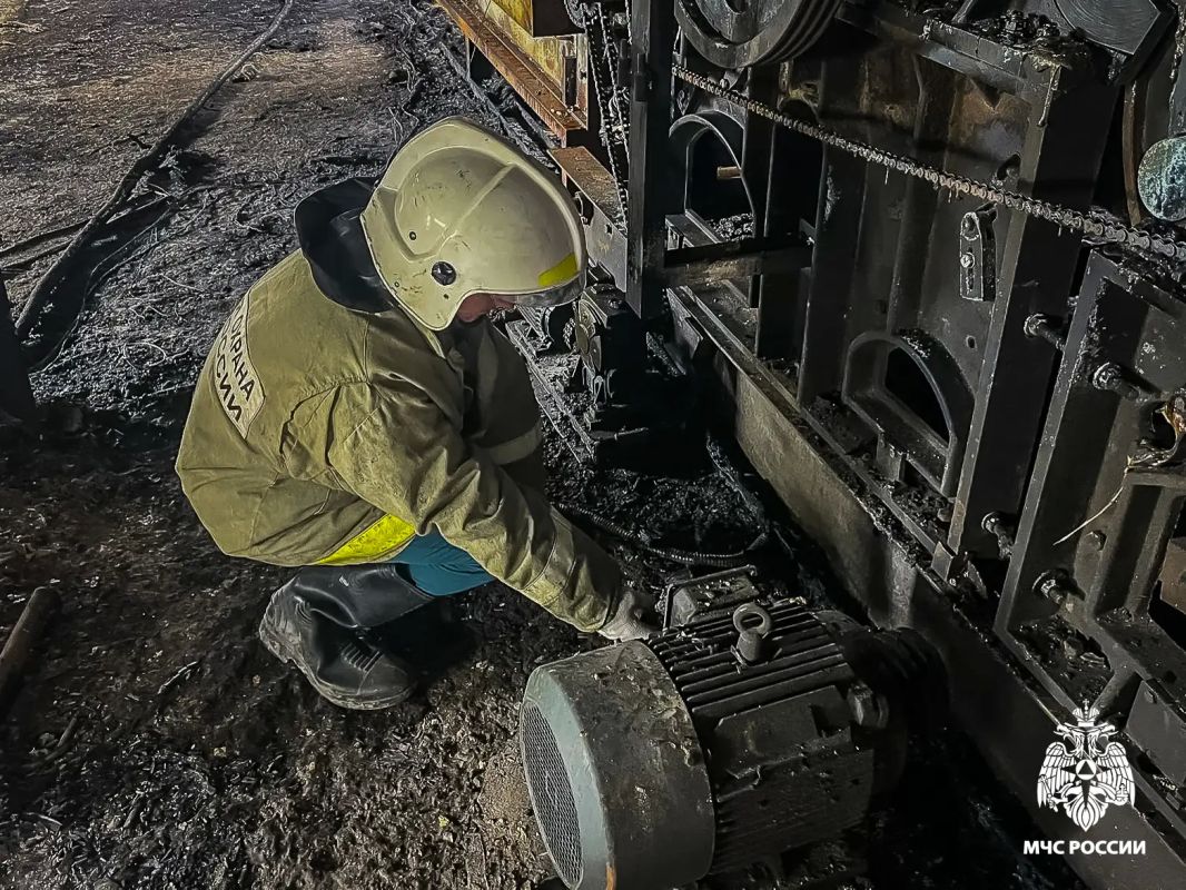 В субботу днём в деревне Черногубцево Гагаринского муниципального округа произошёл пожар в частном цехе по производству межвенцового утеплителя В субботу днём в деревне Черногубцево Гагаринского муниципального округа произошёл пожар в частном цехе по производству межвенцового утеплителя