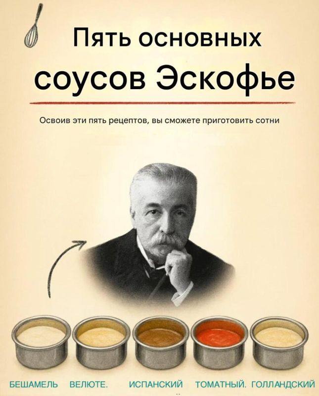 Мировая классика кулинарии: пять соусов Эскофье, которые должен знать каждый повар