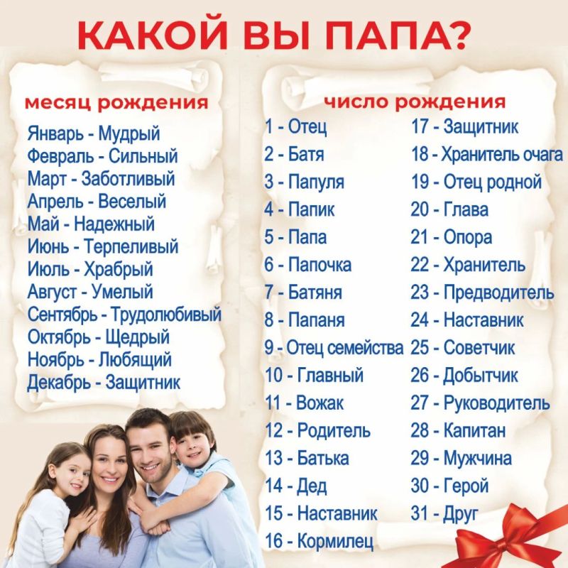 Сегодня в России празднуют День отца! Сегодня в России празднуют День отца!