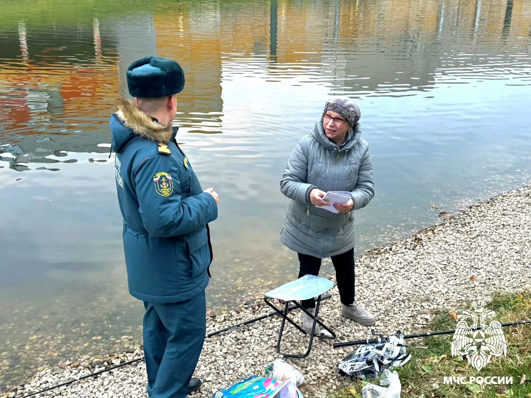 Патрулирование пруда парка "им