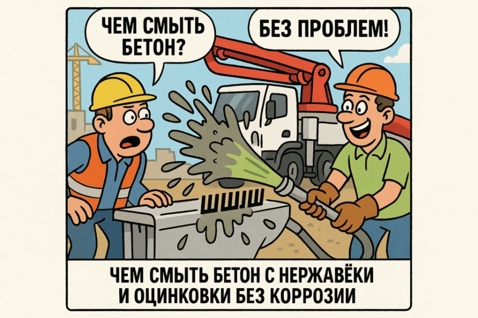 Эффективные методы очистки бетона с нержавейки и оцинковки