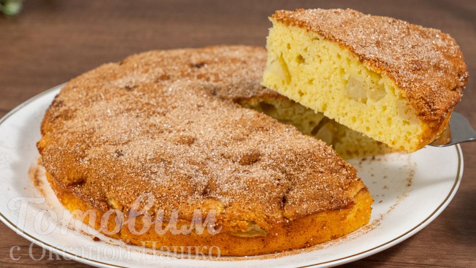 Невероятный манник с яблоками для вкусного чаепития