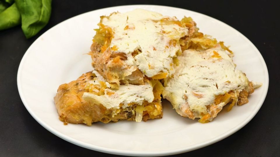 Вкусная форель с овощами за короткое время