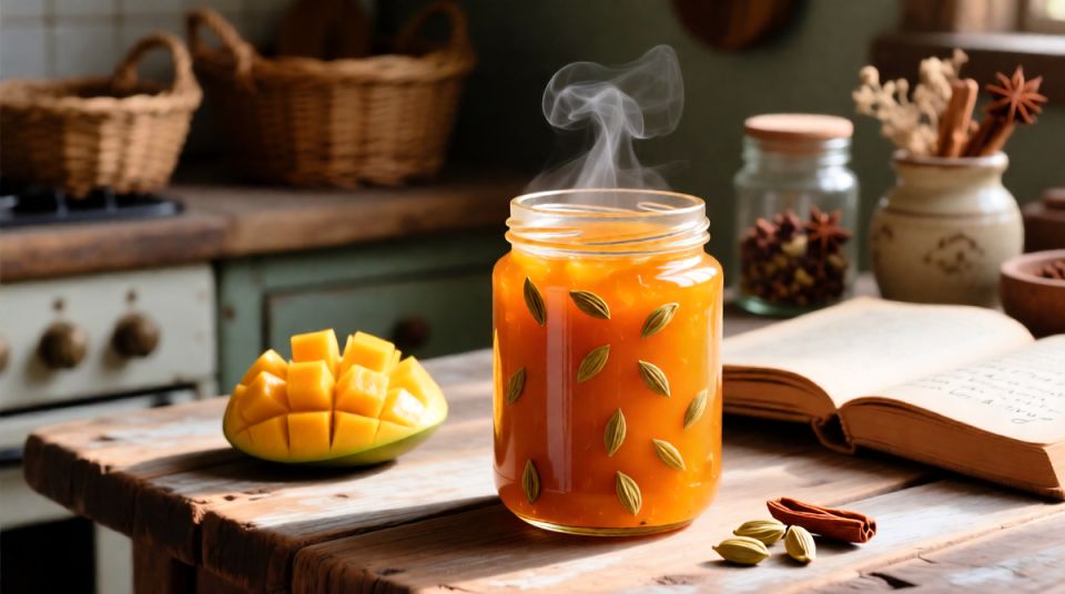 Манговое варенье с кардамоном